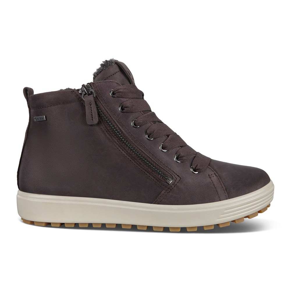 ECCO スニーカー レディース 暗グレー - Soft 7 Tred Gtx Hi - YTN-724186